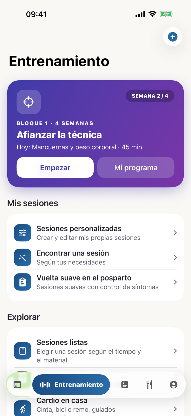 Organización de las sesiones en Gymios